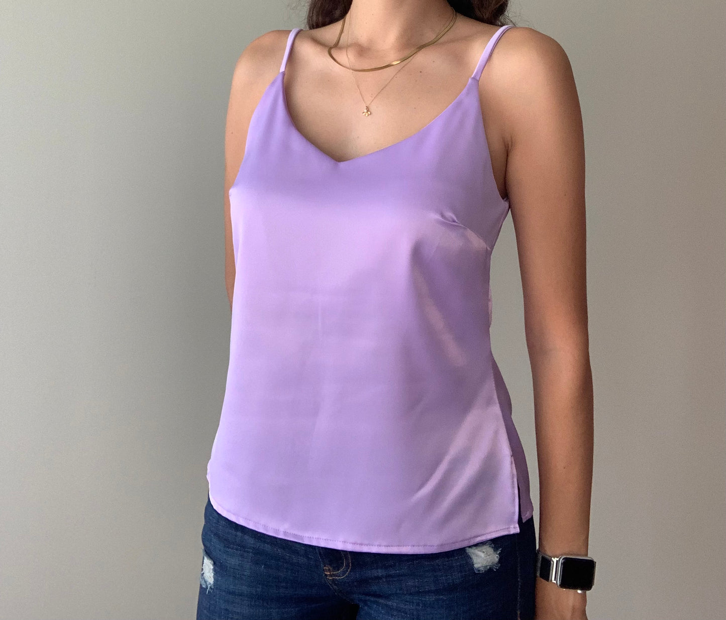 Blusa rose satinada